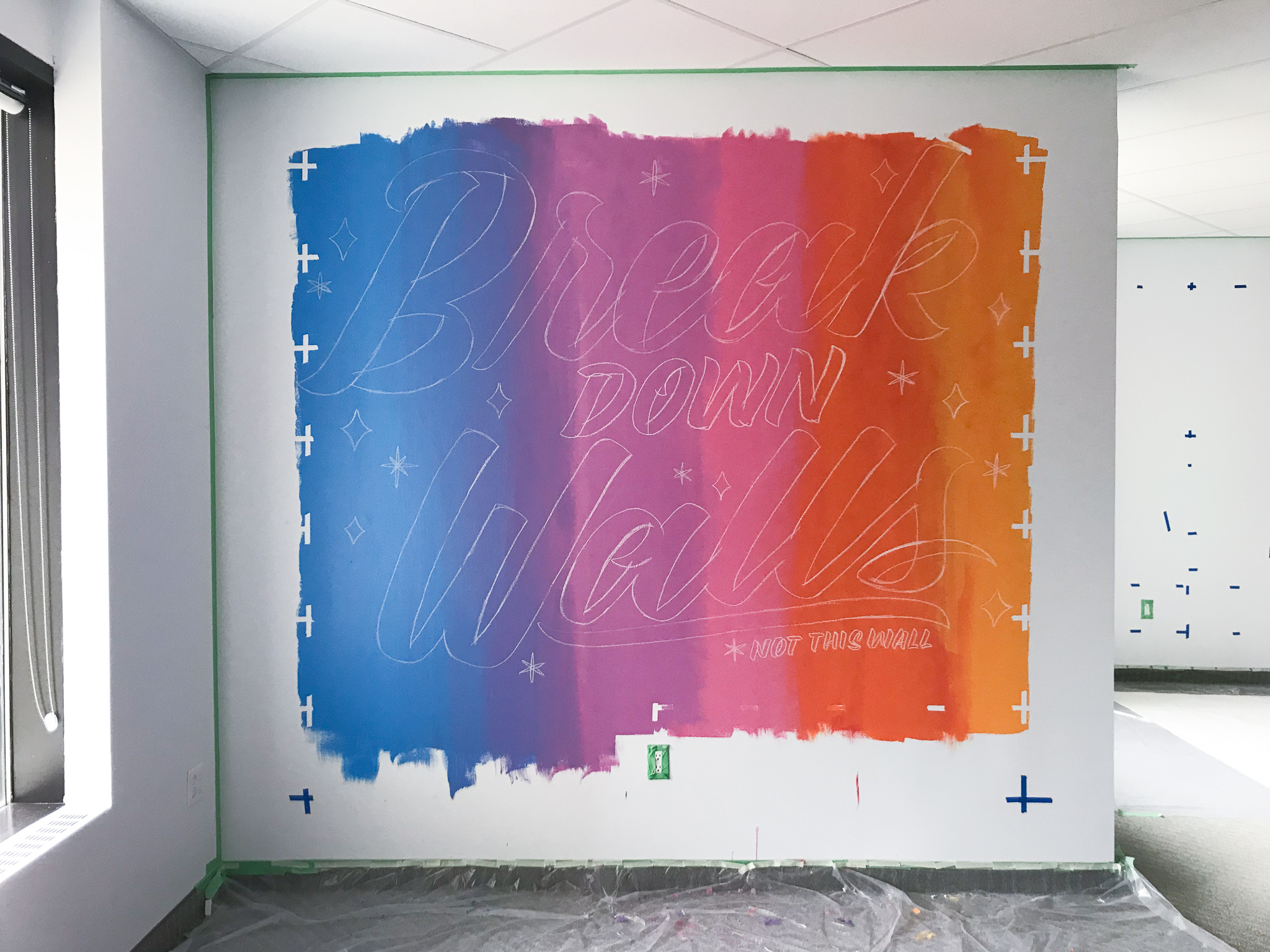 Manifold mural hand lettered by Hillery Powers