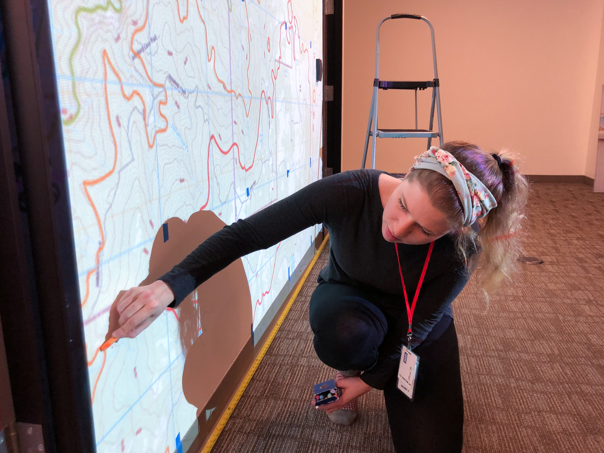 Gusto Denver Colorado topographic map map mural by Hillery Powers